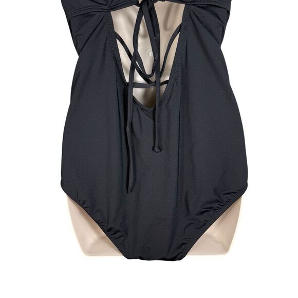 Athleta Black Criss Cross Strappy Back Moderate Coverage One Piece Swimsuit - Picture 5 of 12